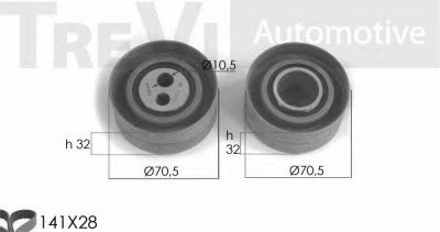 TREVI AUTOMOTIVE kd1052 -  Комплект ремня ГРМ